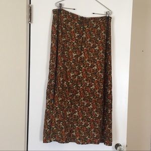 Coldwater Creek Ditzy Floral Prairie Maxi Skirt